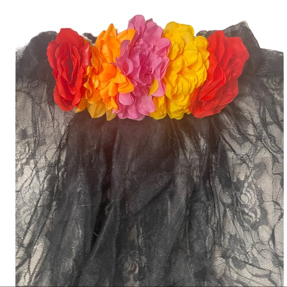 Day Of The Dead Women’s Halloween Veil Costume Accessory NWT - Picture 5 of 9